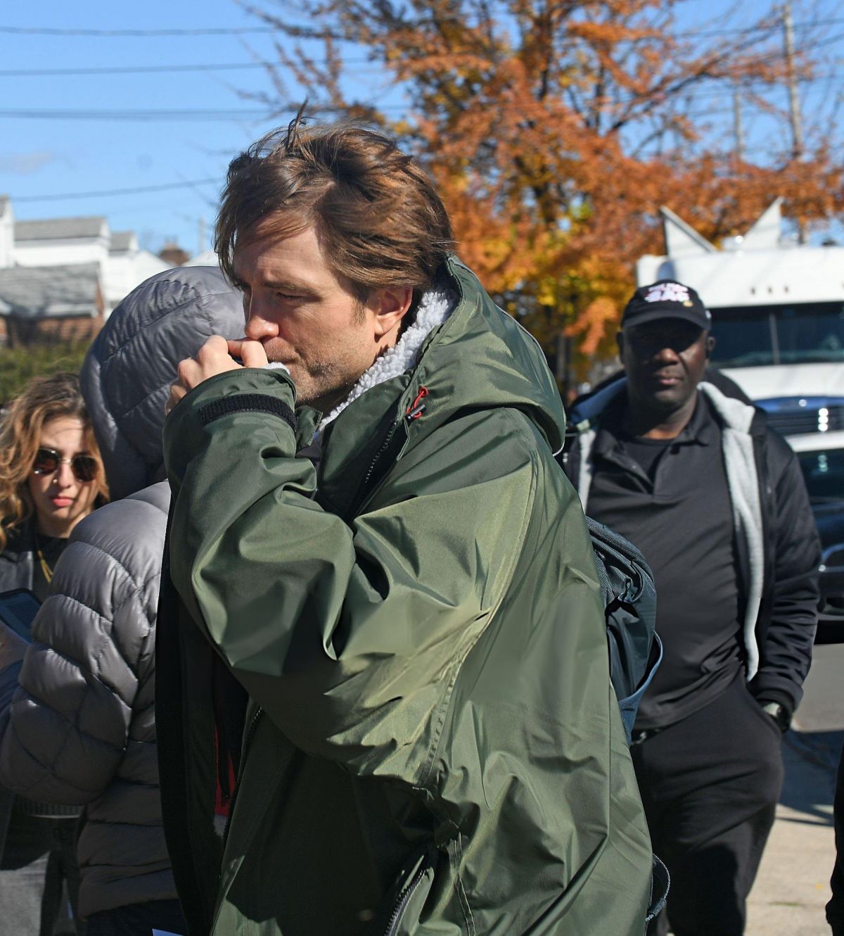 Robert Pattinson on set of Here Comes the Flood, November 2025