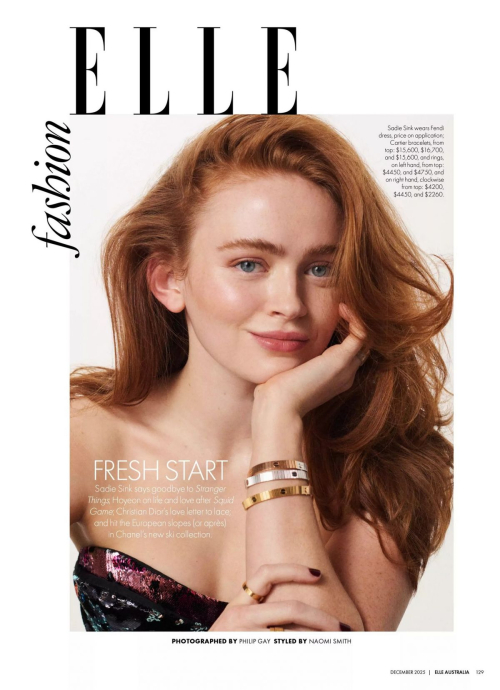 Sadie Sink Elle Australia Feature, December 2025 10