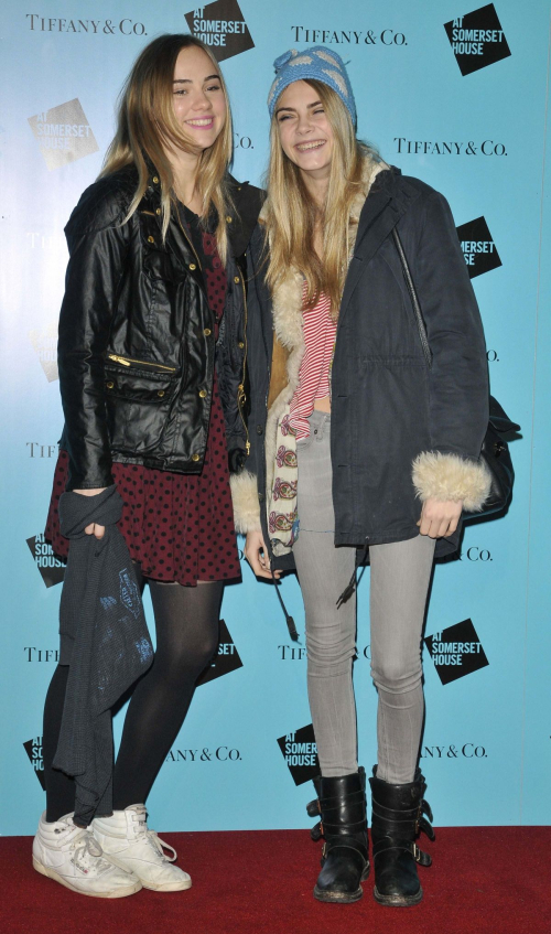 Suki Waterhouse and Cara Delevingne at Skate Somerset House London, November 2011 3