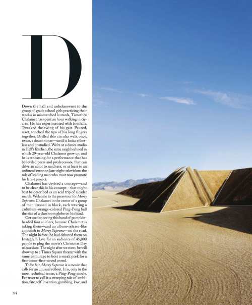 Timothee Chalamet Vogue US Magazine, December 2025 11