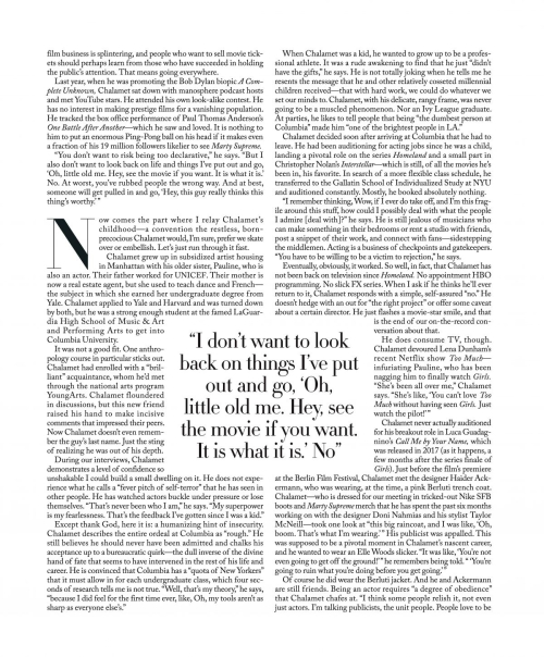 Timothee Chalamet Vogue US Magazine, December 2025 4