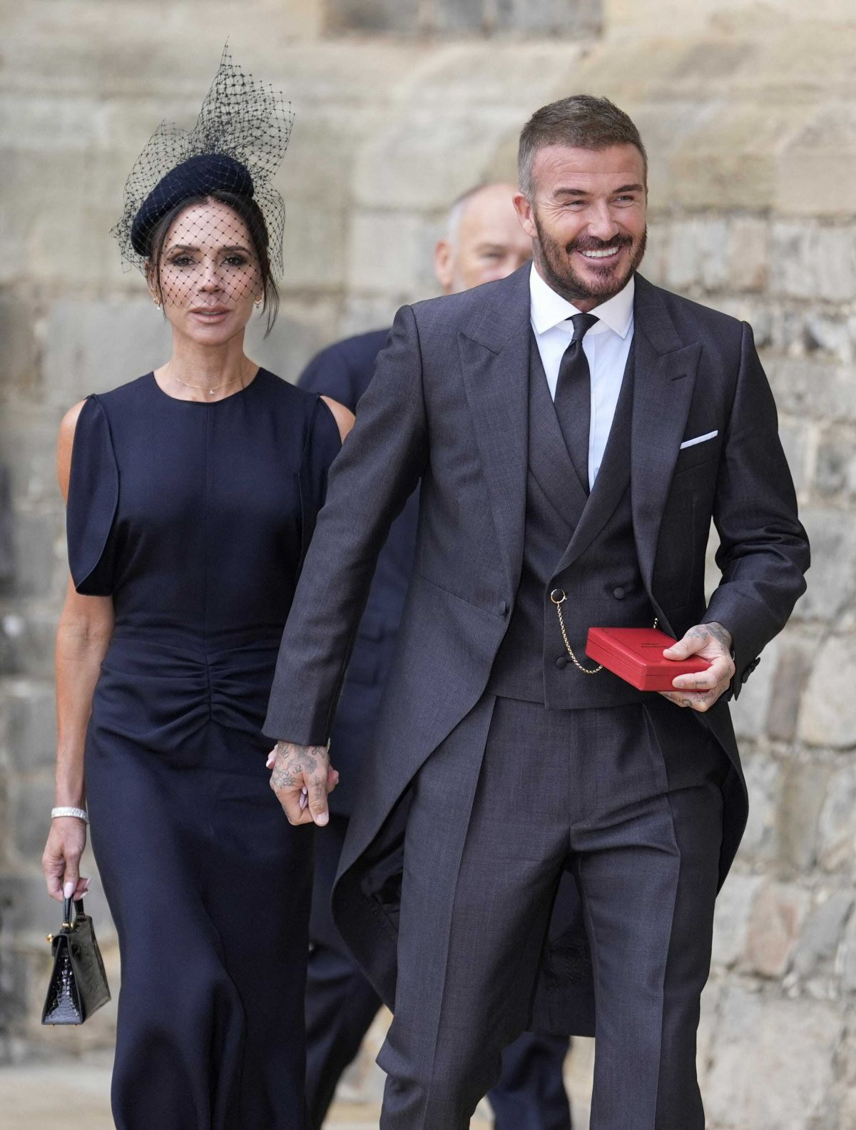 Victoria and David Beckham at Knight Bachelor Investiture Ceremony Windsor Castle, November 2025
