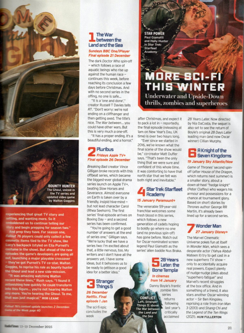 Ella Purnell Featured in Radiotimes Magazine, December 2025 2