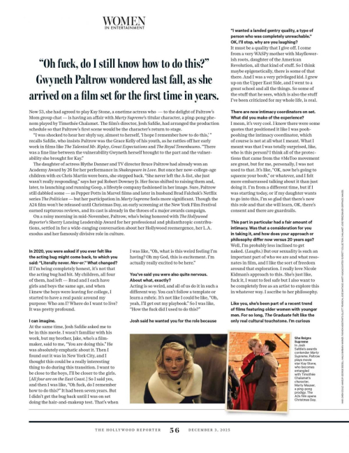 Gwyneth Paltrow Featured in The Hollywood Reporter, December 2025 11