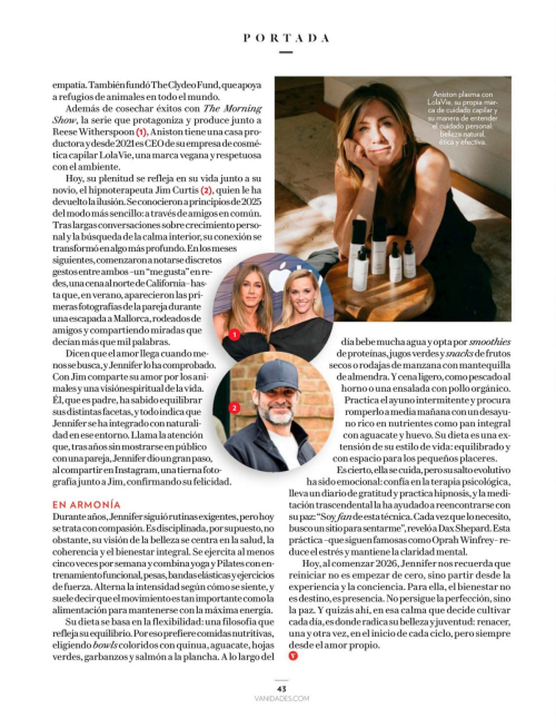 Jennifer Aniston for Vanidades Mexico, January 2026 2
