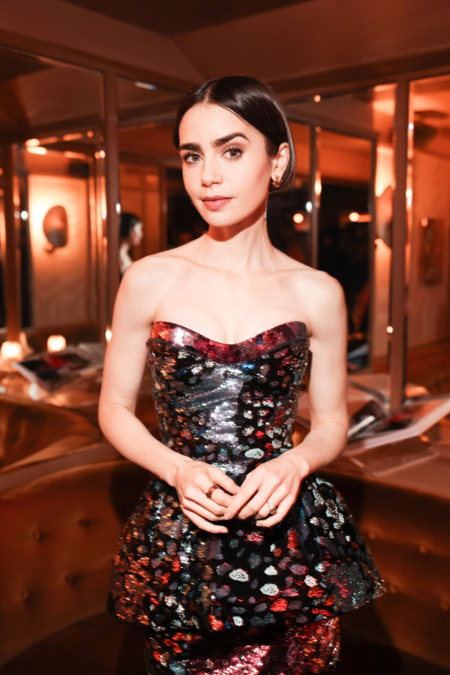 Lily Collins at Emily in Paris Fashion Book Event, December 2025