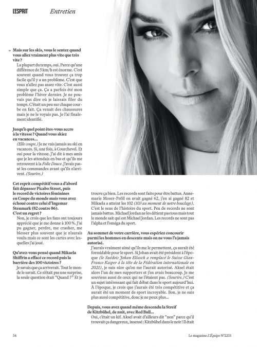 Lindsey Vonn in L’Equipe Magazine France, 2025 1