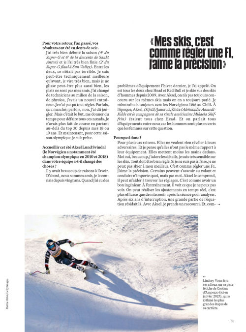 Lindsey Vonn in L’Equipe Magazine France, 2025 3