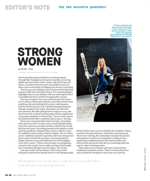 Lindsey Vonn in The Red Bulletin USA Issue, 2025 12