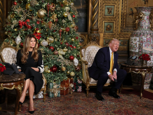 Melania Trump and Donald Trump at NORAD Event, December 2025 3