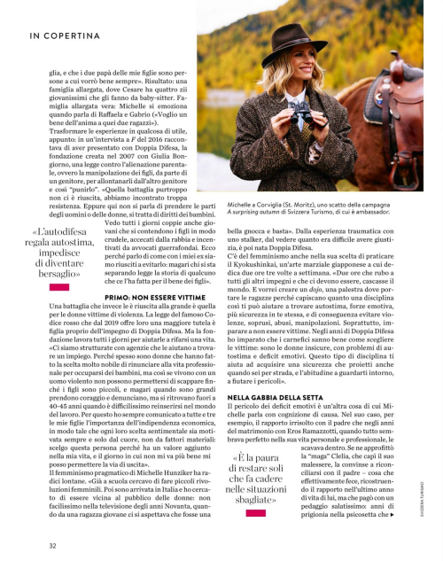 Michelle Hunziker Featured in F Magazine, December 2025 2