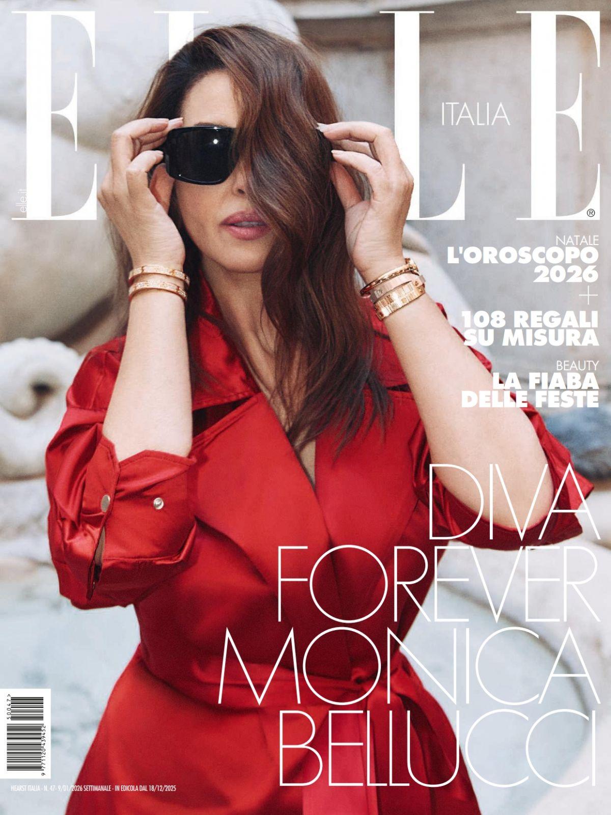 Monica Bellucci Featured in Elle Italy, December 2025 1