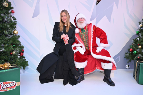 Olivia Ponton at Raising Cane’s Holiday Bike Giveaway NYC, December 2025 4