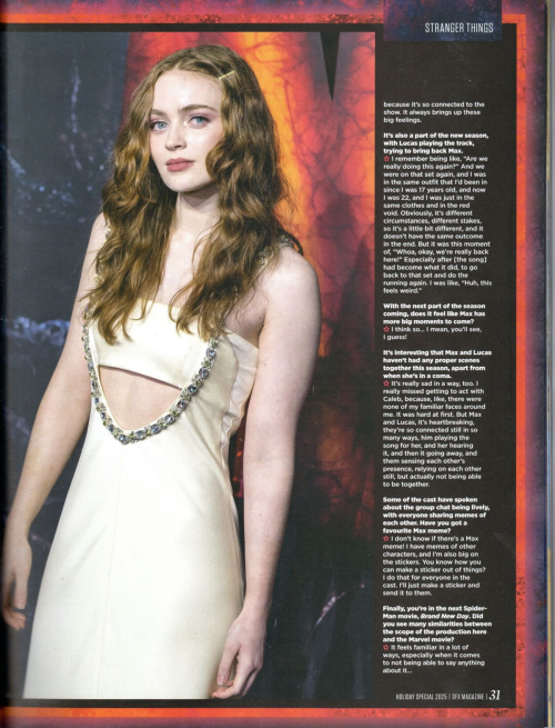 Sadie Sink Featured in SFX Magazine Holiday Issue, 2025 1