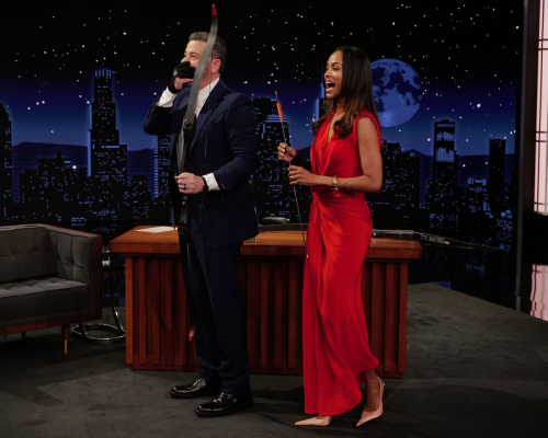 Zoe Saldana Appears on Jimmy Kimmel Live, December 2025 5