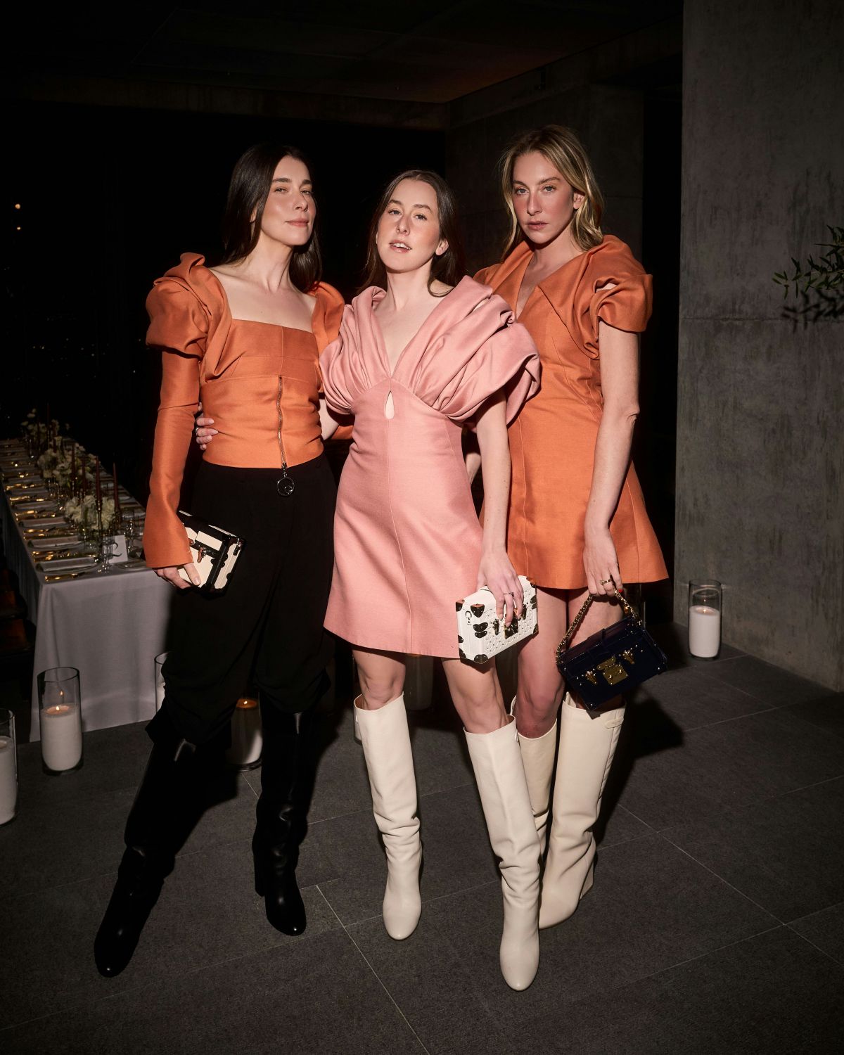 Alana Haim, Este Haim and Danielle Haim at Louis Vuitton W Magazine Dinner, January 2026 3