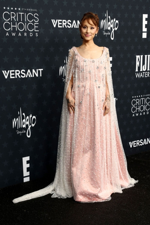 Ariana Grande photographed at Critics Choice Awards Santa Monica 2026