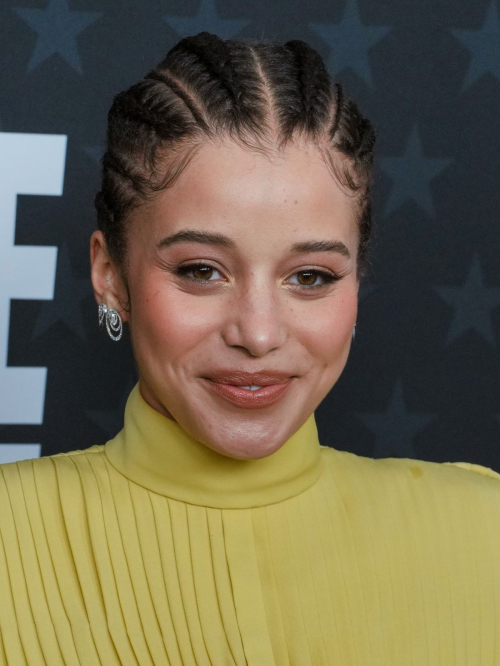 Chase Infiniti posing at Critics Choice Awards Santa Monica 2026