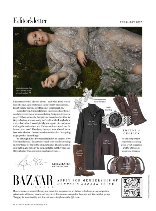 Claire Foy for Harper’s Bazaar UK, February 2026 11