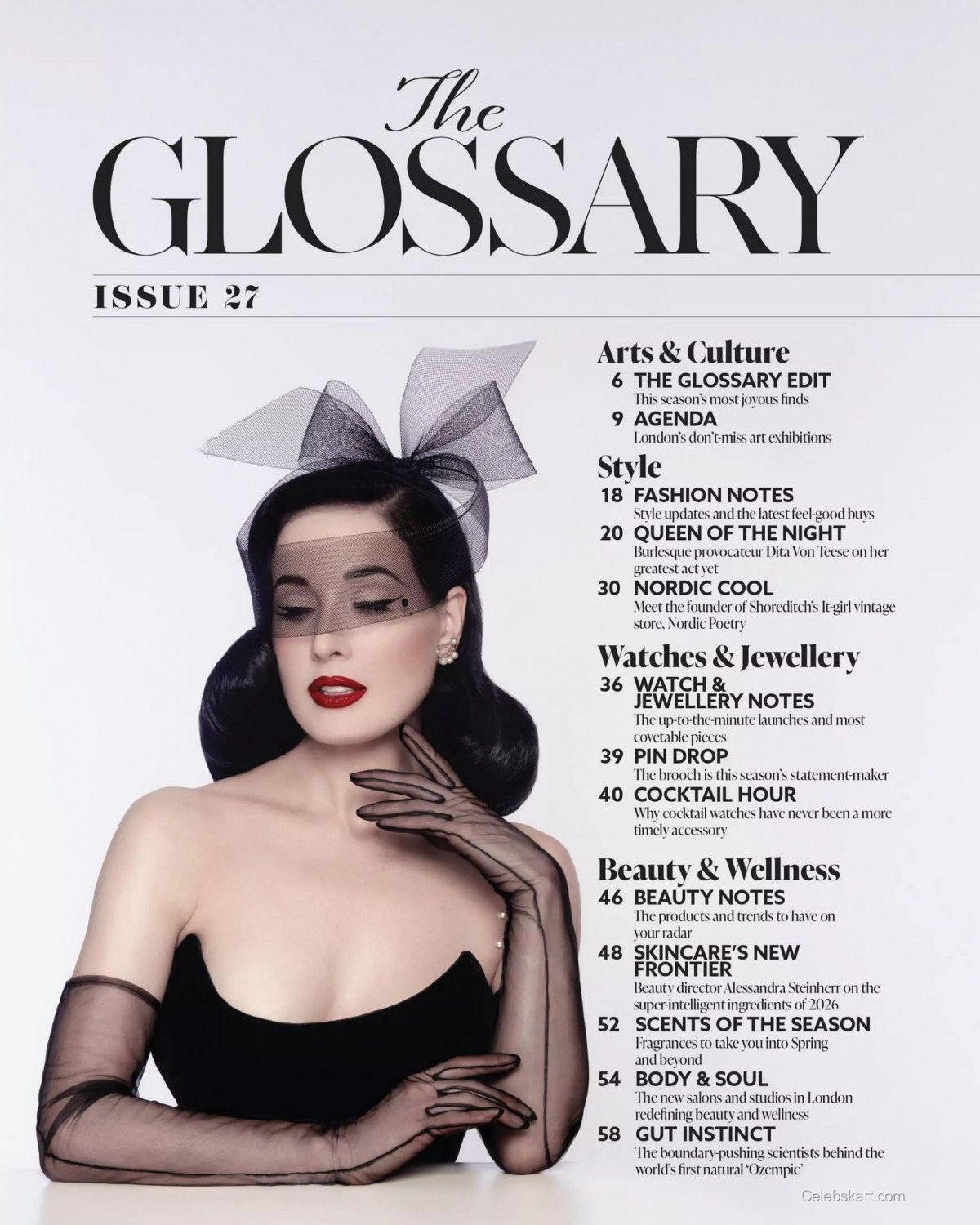 Dita Von Teese for The Glossary Issue 27, Winter 2026 12