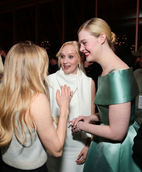 Elle Fanning interacting during Palm Springs Awards after party