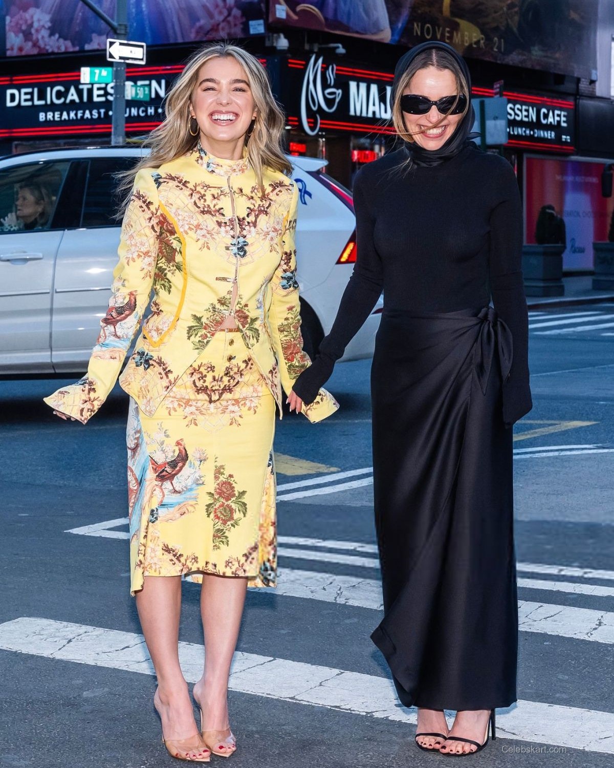 Emilia Clarke and Haley Lu Richardson Times Square Visit, January 2026 1