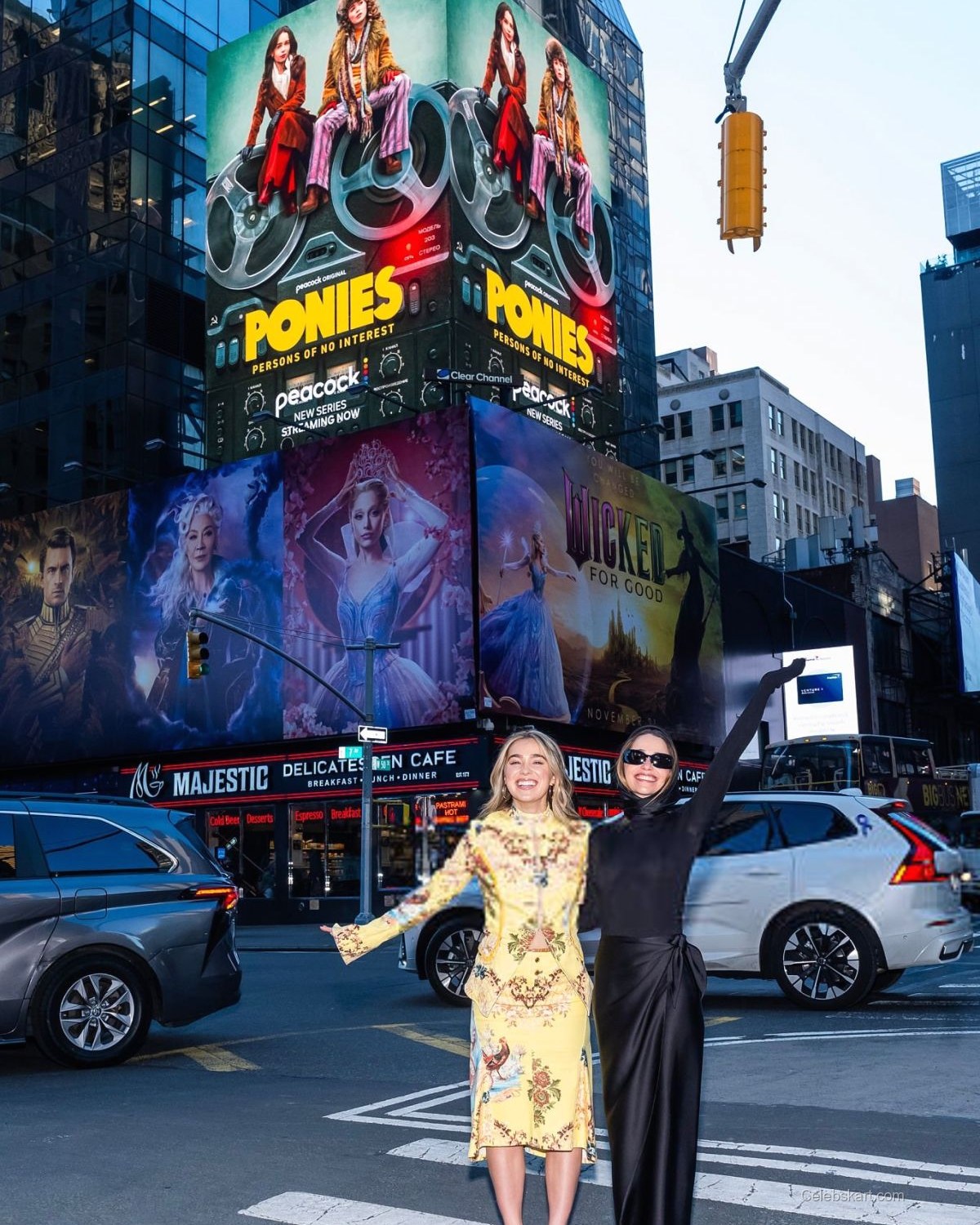 Emilia Clarke and Haley Lu Richardson Times Square Visit, January 2026 5