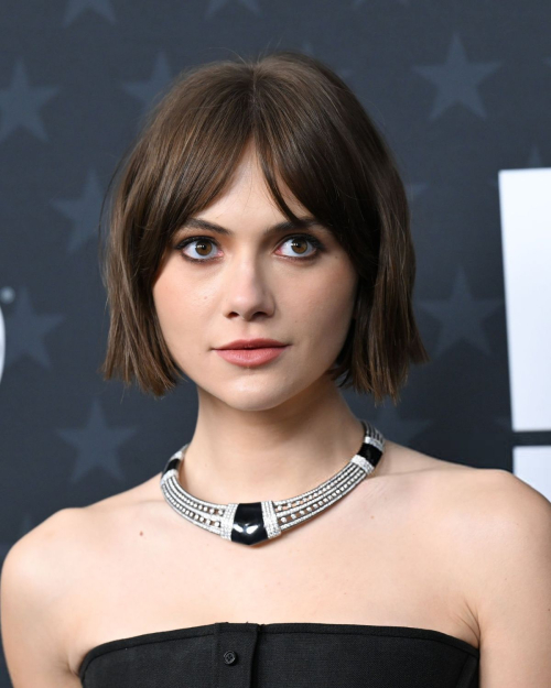 Emilia Jones elegant red carpet style Critics Choice Awards