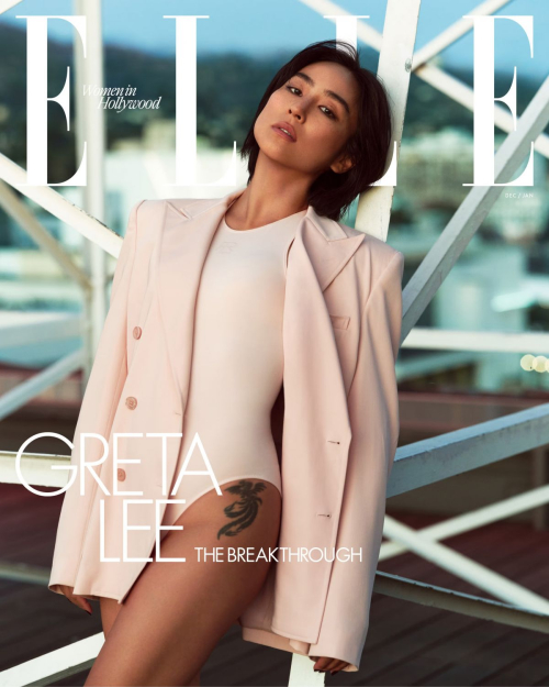 Greta Lee for Elle Magazine, December 2023