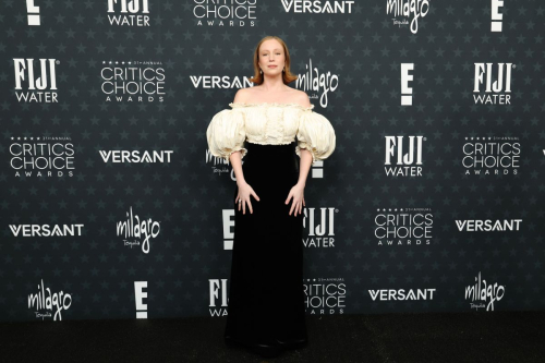 Hannah Einbinder posing on the red carpet at Critics Choice Awards 2026
