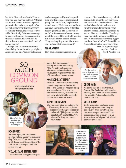 Jennifer Aniston in Us Weekly Magazine, January 2026 2