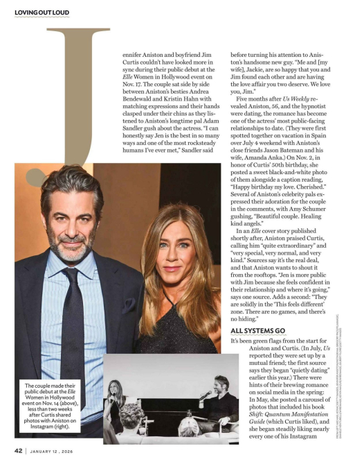 Jennifer Aniston in Us Weekly Magazine, January 2026 4