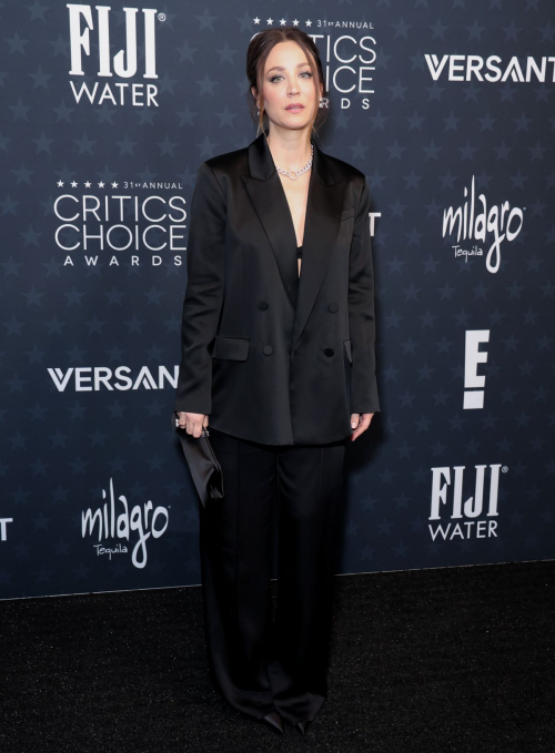 Kaley Cuoco full outfit at Critics Choice Awards 2026
