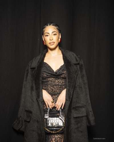 Mina El Hammami at Amiri Menswear Show, January 2026