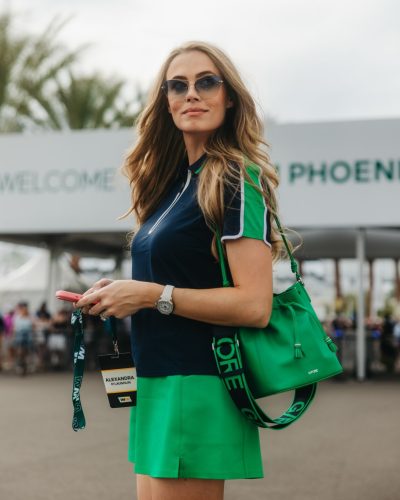 Alexandra Olaughlin showcases stylish look