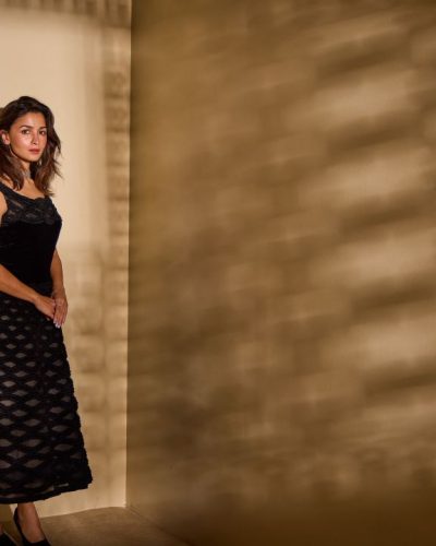 Alia Bhatt wearing photoshoot look at film festival 2025
