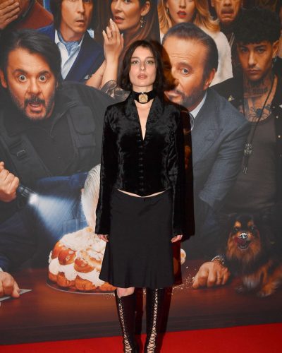 Alice Pagani wearing stylish look at premiere 2026