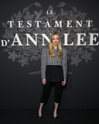 Amanda Seyfried wearing stylish look at premiere