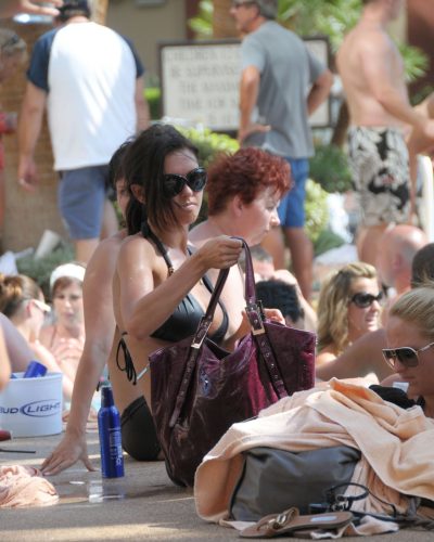 Audrina Patridge wearing bikini at appearance 2008