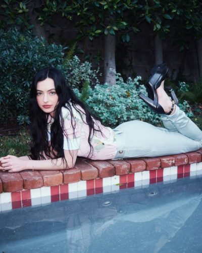 Cazzie David spotted in magazine look during appearance