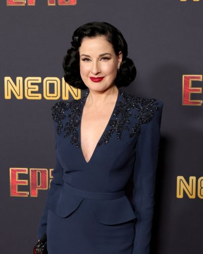 Dita Von wearing stylish look at premiere 2026