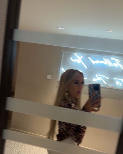 Ellie Blue spotted in stylish look during Instagram post