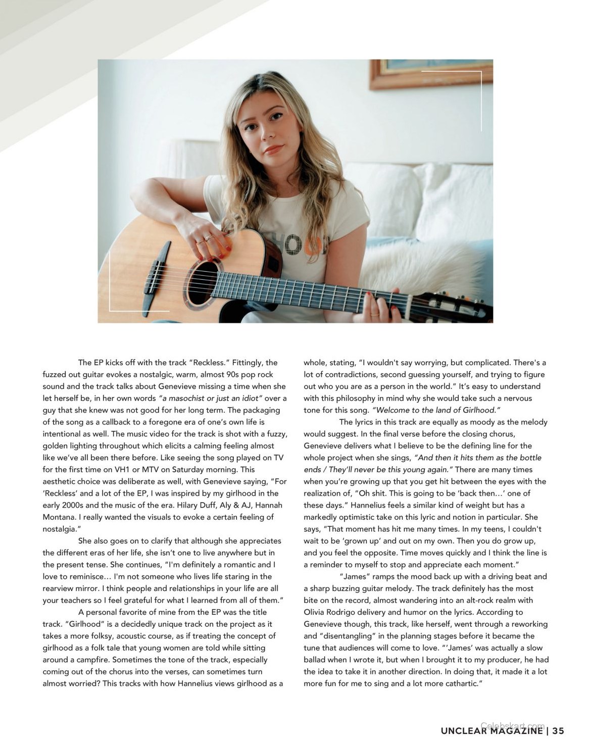 Genevieve Hannelius Unclear Magazine, January 2026 7