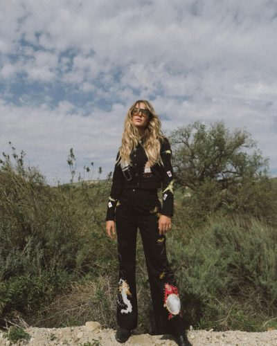 Hassie Harrison turns heads in stylish look