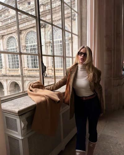Ilona Arsentieva spotted in stylish look during Instagram post