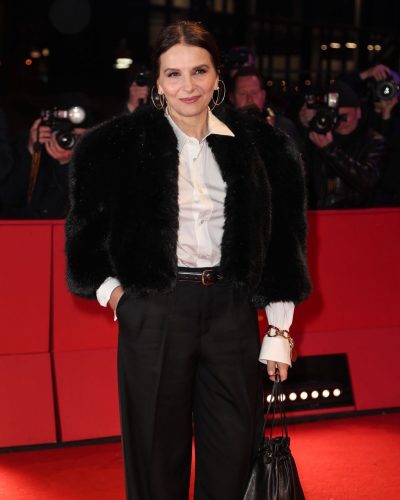 Juliette Binoche wearing stylish look at premiere