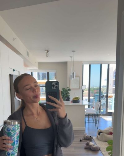 Kyla Dodds spotted in jacket during Instagram post
