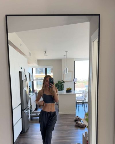 Kyla Dodds spotted in jacket during Instagram post