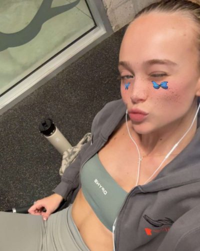 Kyla Dodds spotted in jacket during Instagram post