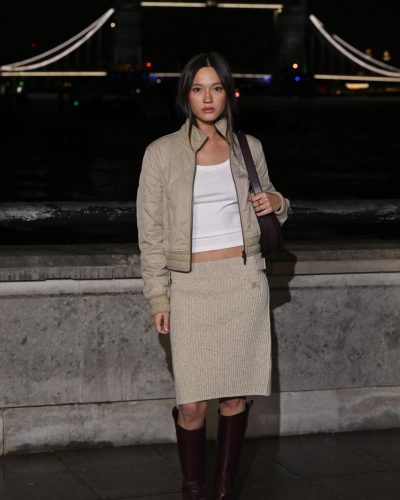 Lily Chee wearing stylish look at appearance 2026